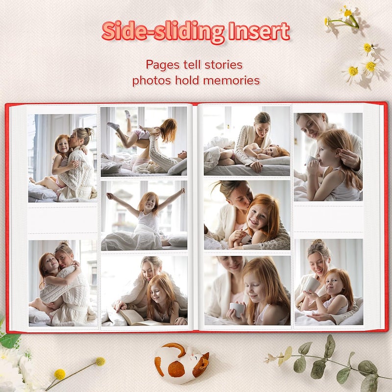 Artfeel Photo Album 4x6 with 1000 Pockets,Slip-in Picture Albums,Linen Cover Memory Book with Front Window,White Page Vertical Photo Book for Wedding,Family,Anniversare,Baby,Vacation - Image 5